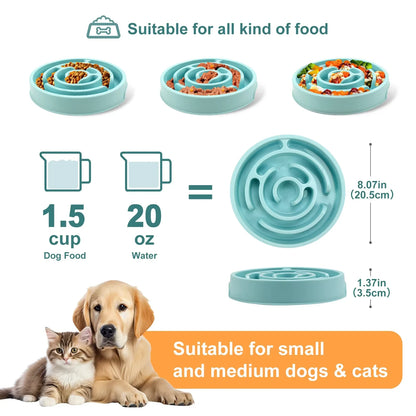 Anti-Gulping Slow Feeder Bowl for Dogs – Non-Slip & Fun Maze Design