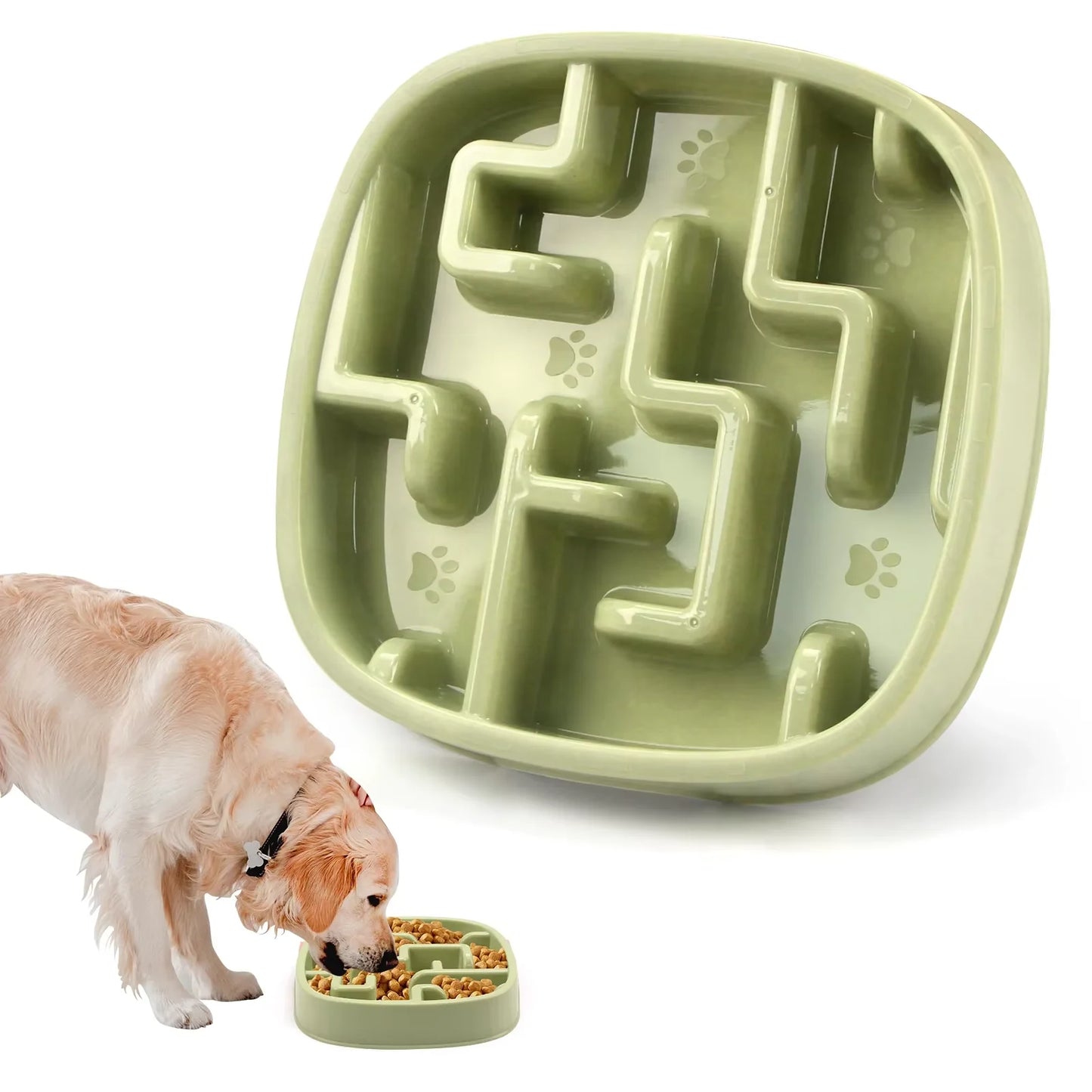 Anti-Gulping Slow Feeder Bowl for Dogs – Non-Slip & Fun Maze Design