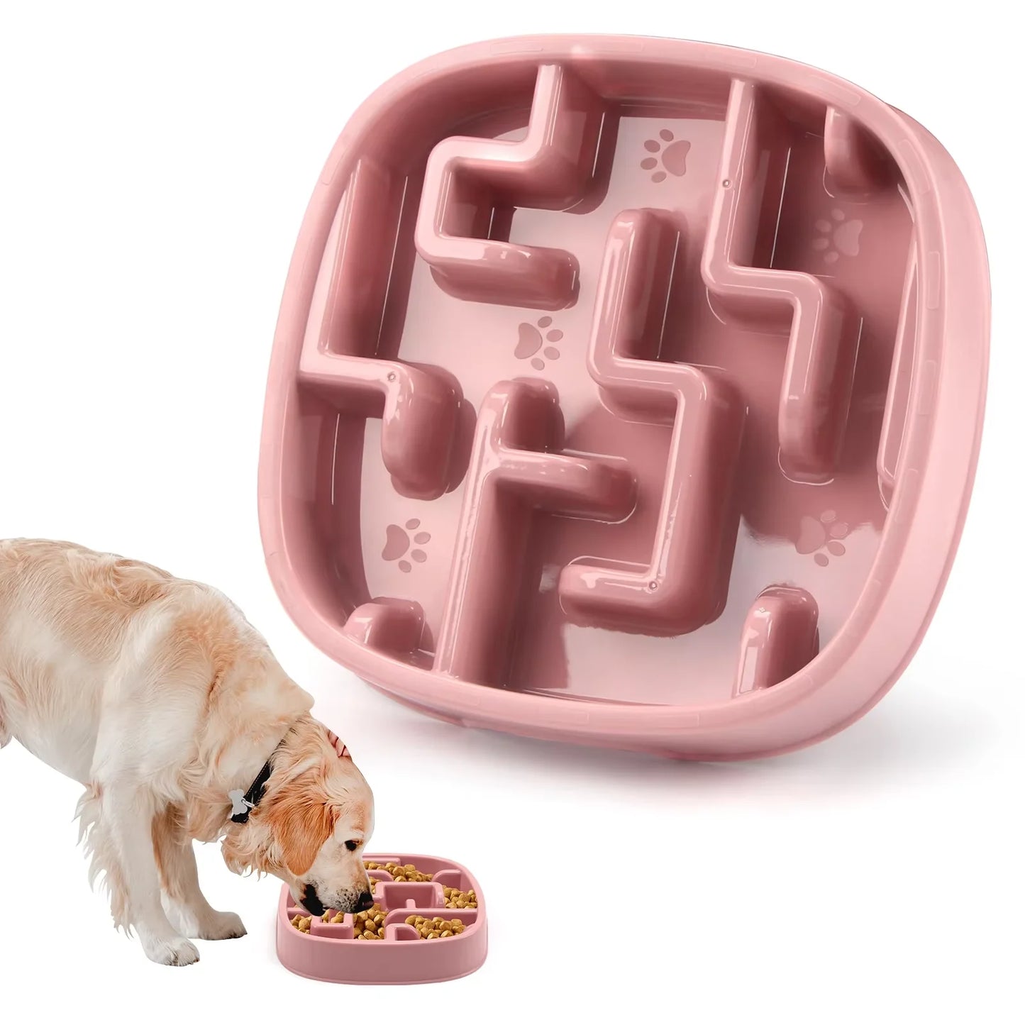 Anti-Gulping Slow Feeder Bowl for Dogs – Non-Slip & Fun Maze Design